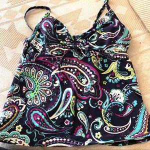 Lands end tankini top with underwire